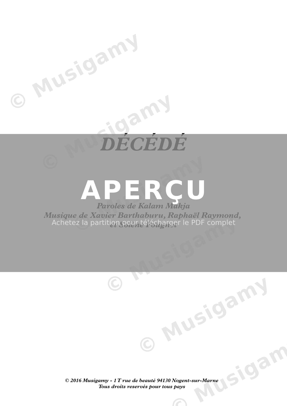 Décédé — Extrait page 1 sur 6