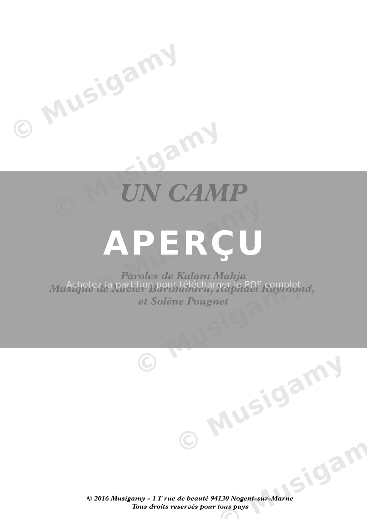 Un camp — Extrait page 1 sur 7