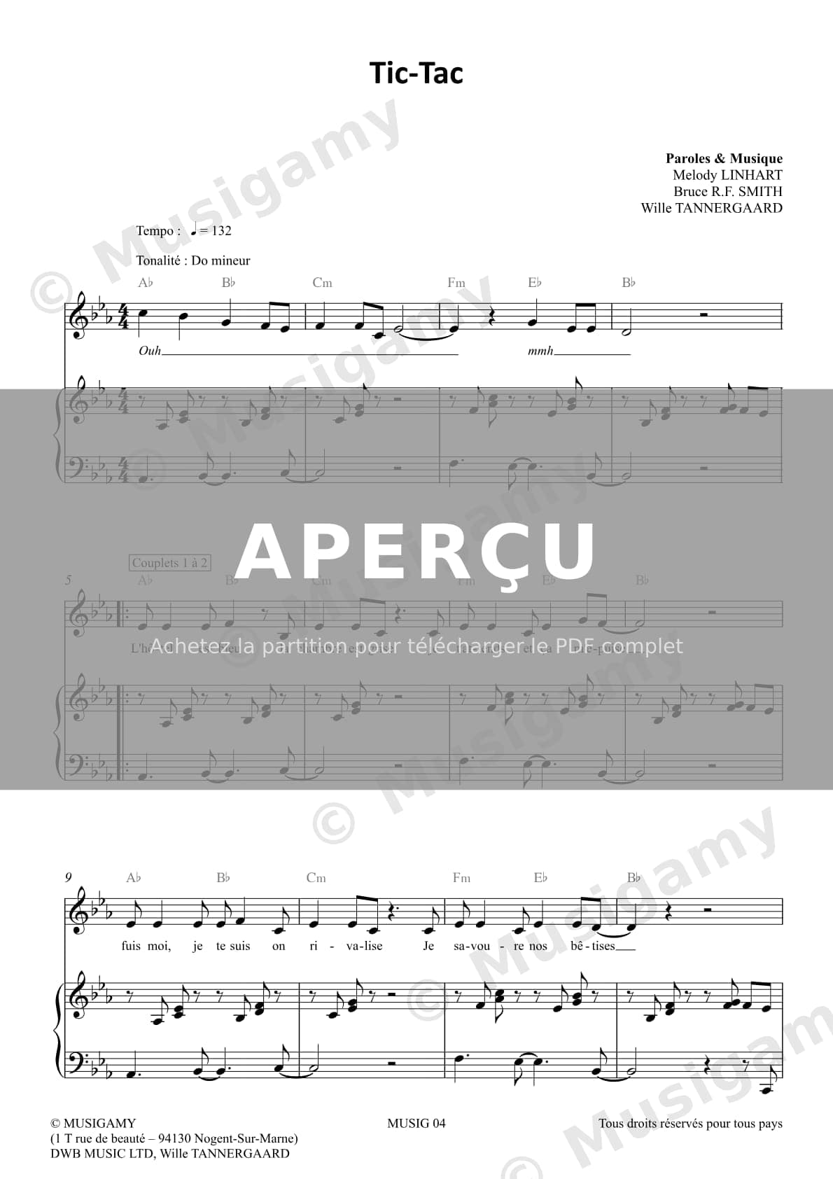Tic Tac — Extrait page 1 sur 6