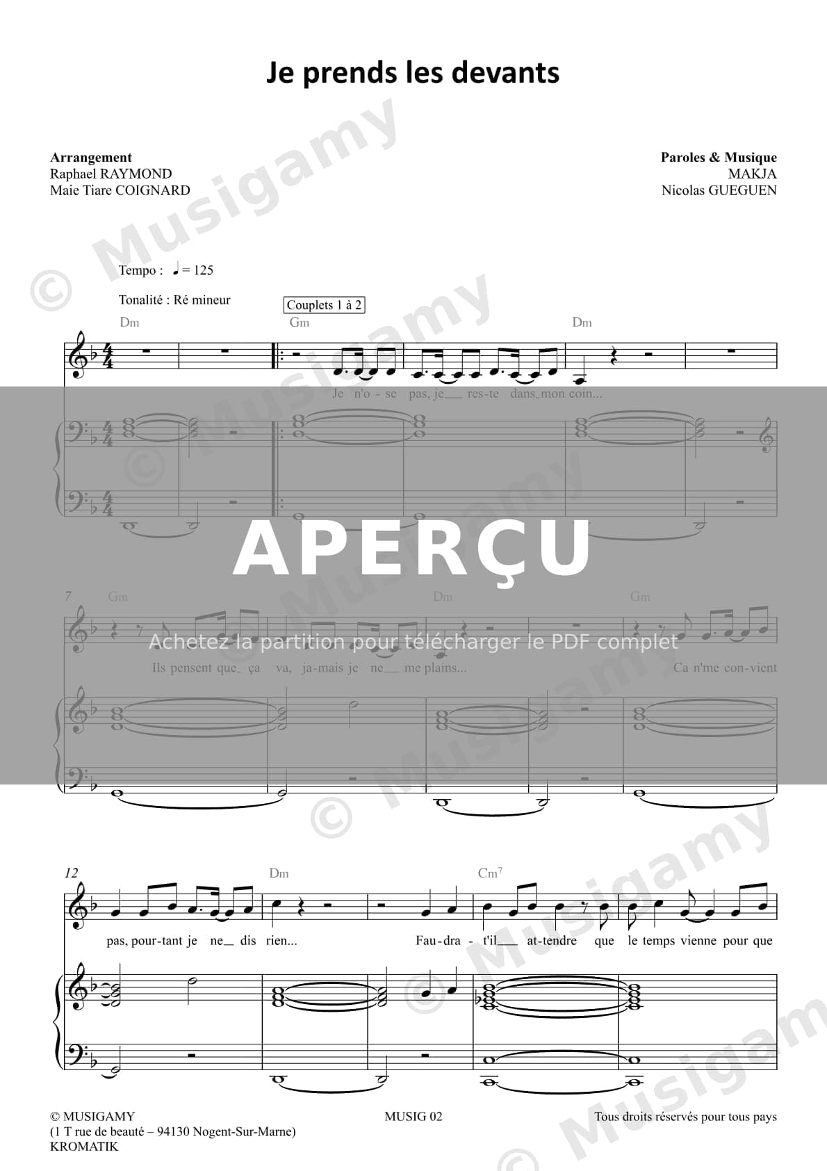Je prends les devants — Extrait page 1 sur 5